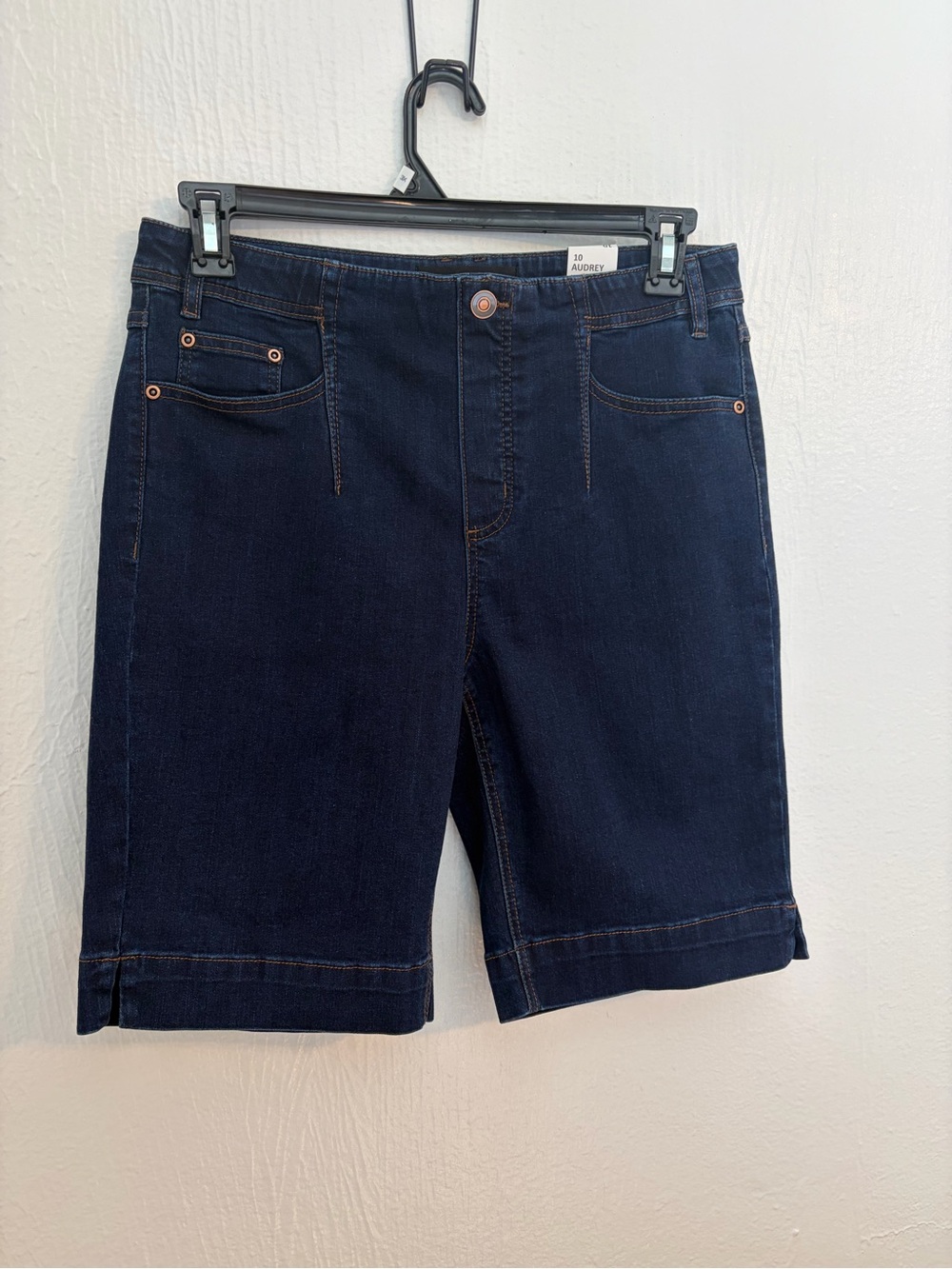 audrey Dark Indigo Denim Bermuda Shorts